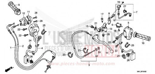 LEVA MANUBRIO/INTERRUTTORE/CAVO (NC750XA) NC750XAK di 2019
